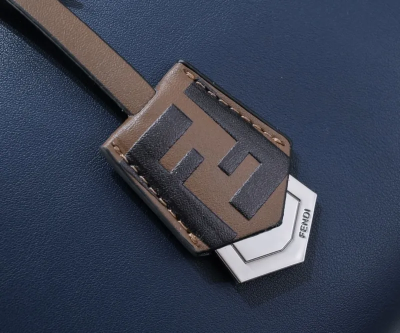 Fendi First 40 Dark Blue Leather Crossbody Bag - Image 3