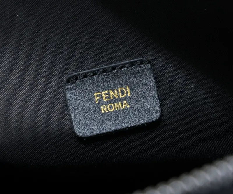 Fendi First 40 Dark Blue Leather Crossbody Bag - Image 8