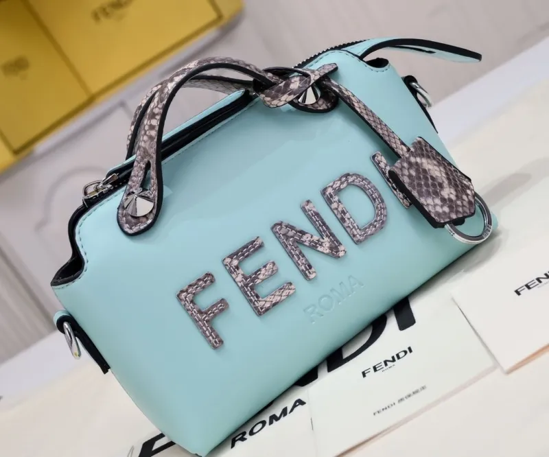 Alternative view of Fendi First Light Blue Leather Crossbody Bag