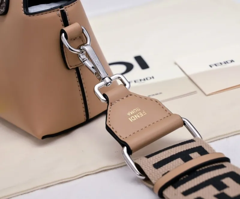 Fendi First Beige Leather Crossbody Bag - Image 5
