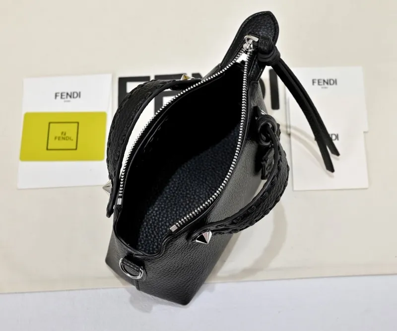 Fendi Black Fendi First Crossbody Bag - Image 9