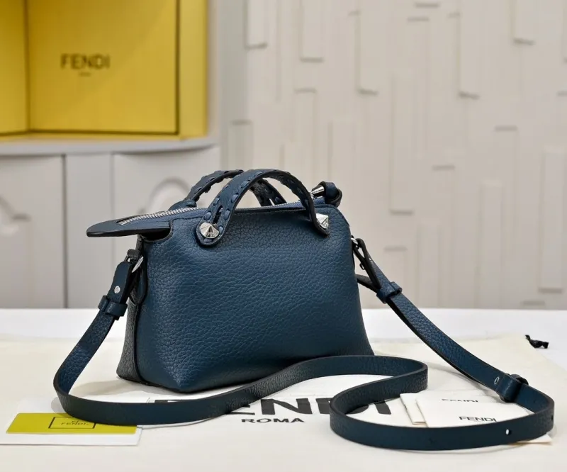 Alternative view of Fendi First Blue Leather Crossbody Bag
