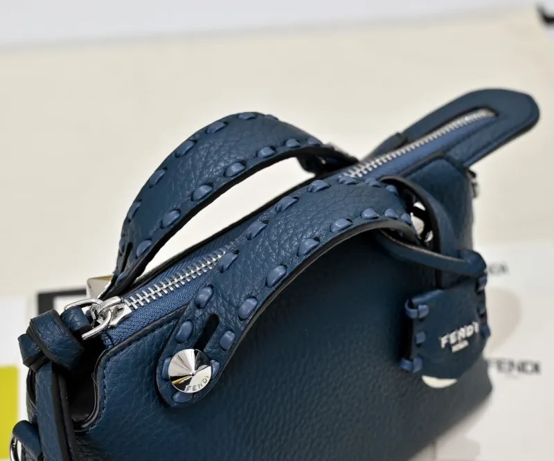 Fendi First Blue Leather Crossbody Bag - Image 3
