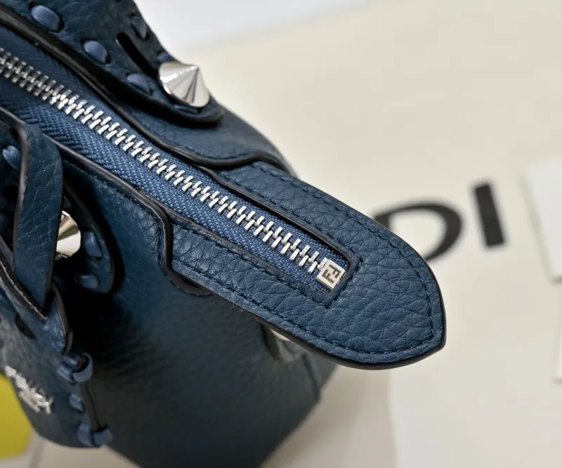 Fendi First Blue Leather Crossbody Bag - Image 5