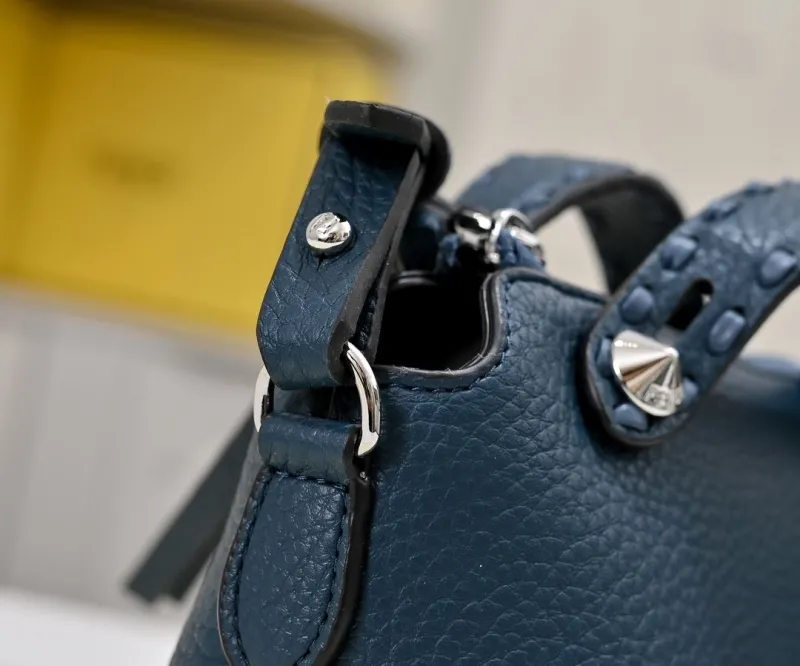 Fendi First Blue Leather Crossbody Bag - Image 6