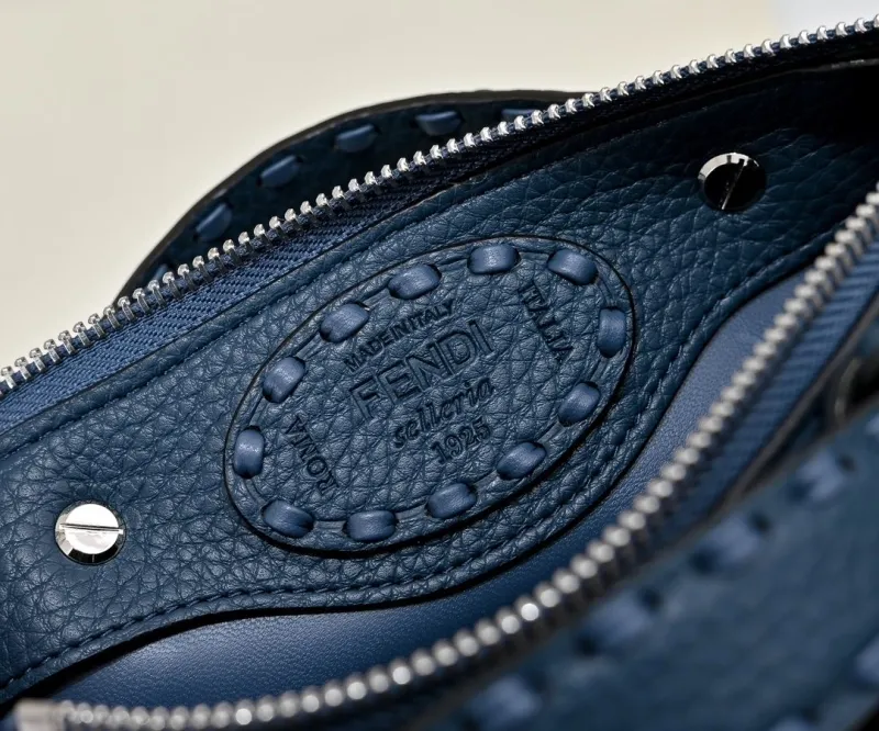 Fendi First Blue Leather Crossbody Bag - Image 7