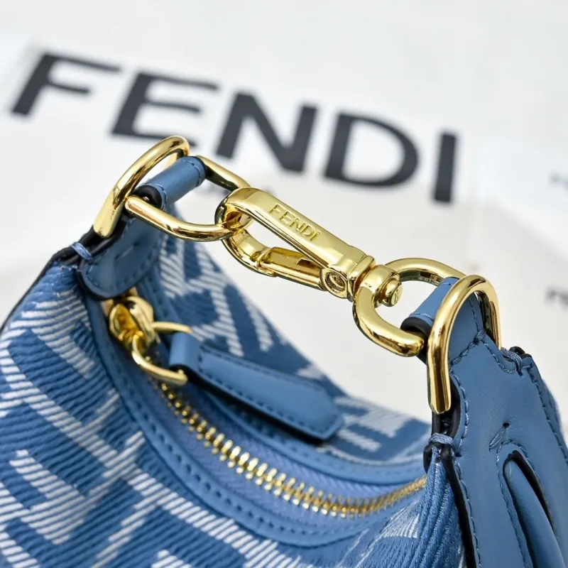 Fendi Blue Mini Crossbody Bag - Image 3