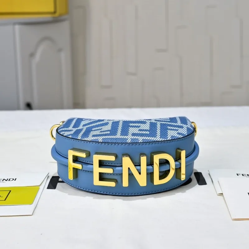 Fendi Blue Mini Crossbody Bag - Image 6