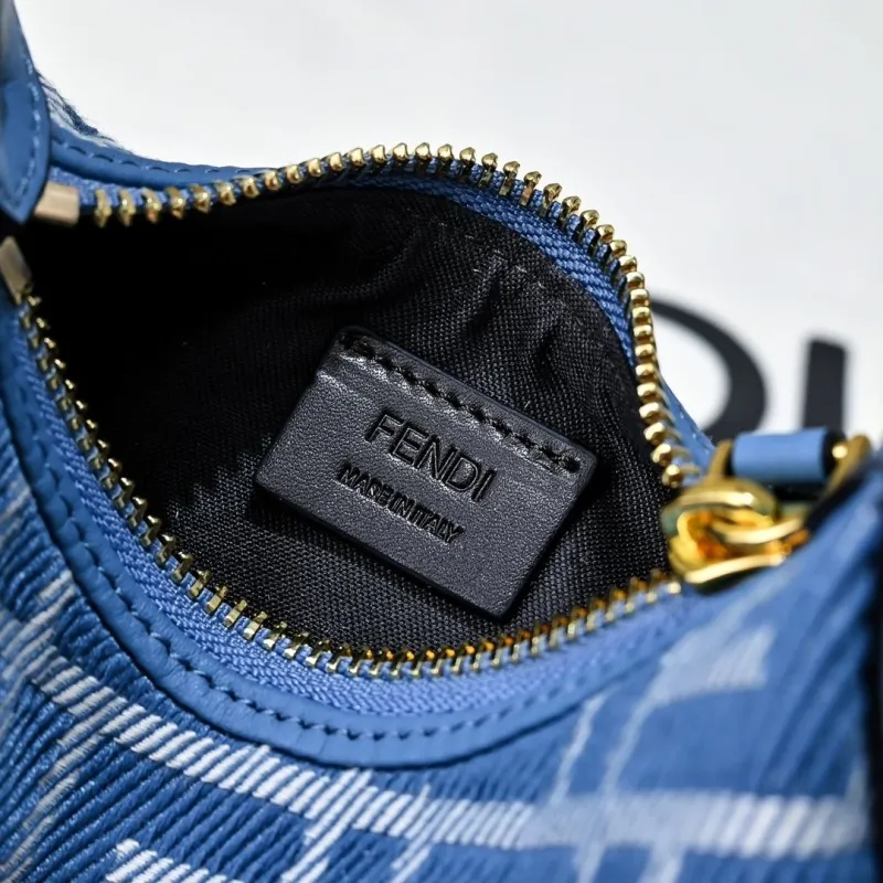 Fendi Blue Mini Crossbody Bag - Image 8