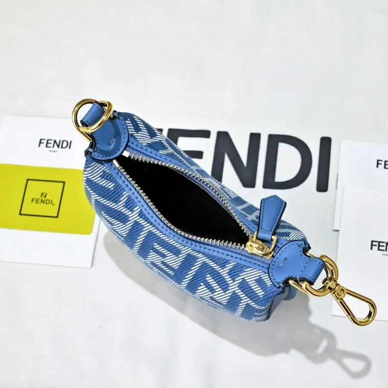 Fendi Blue Mini Crossbody Bag - Image 9