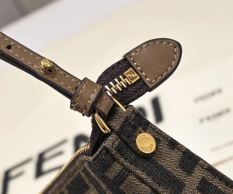 Fendi FF Monogram Crossbody Satchel Bag - Image 4