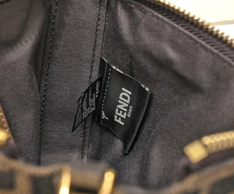 Fendi FF Monogram Crossbody Satchel Bag - Image 8