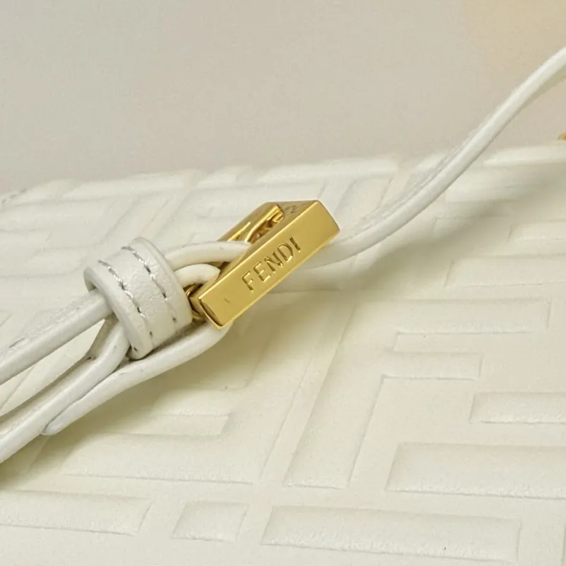 Fendi White FF Pattern Crossbody Bag - Image 6