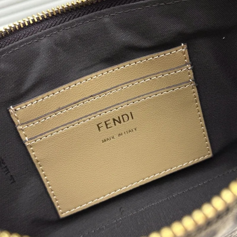 Fendi Brown Monogram Crossbody Satchel Bag - Image 7