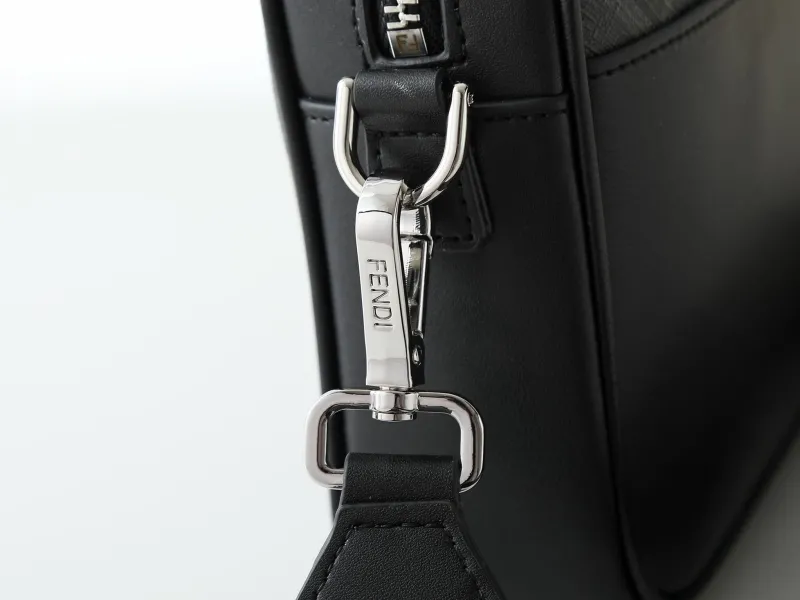 Fendi Black Crossbody Satchel Bag - Image 8