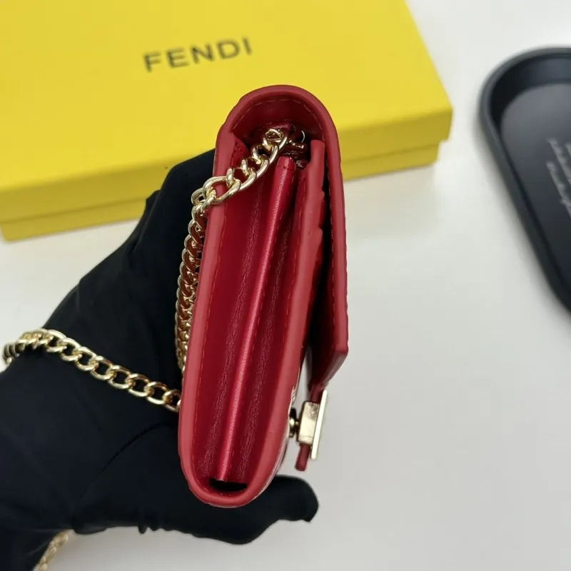 Fendi Red Chain Wallet - Image 8