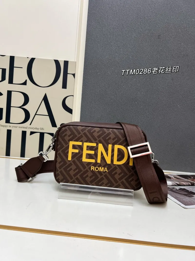 Fendi Brown Monogram Crossbody Bag TTM0286 - Image 3