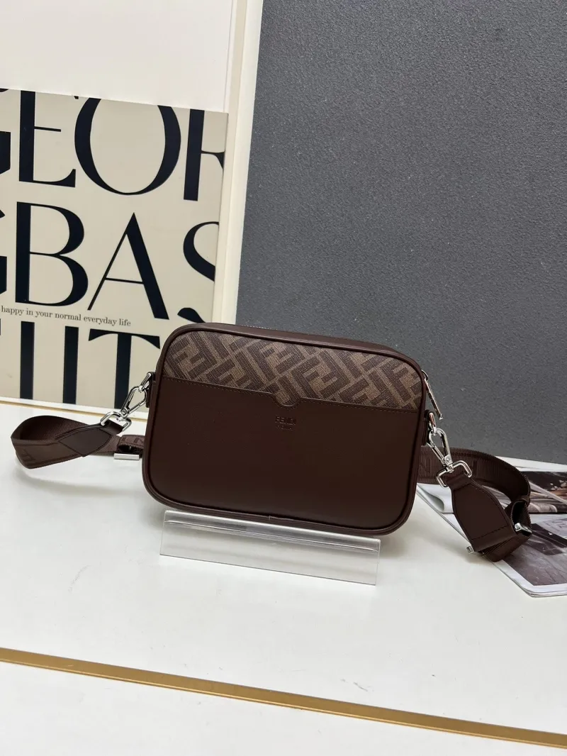 Fendi Brown Monogram Crossbody Bag TTM0286 - Image 5