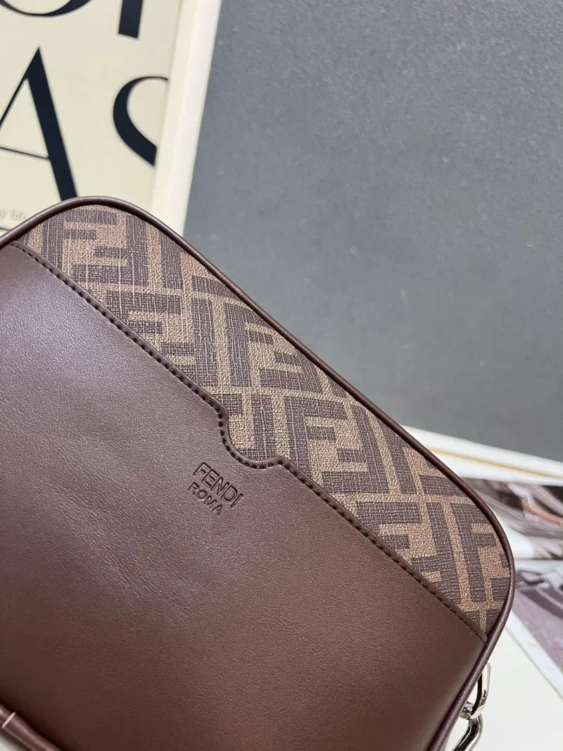 Fendi Brown Monogram Crossbody Bag TTM0286 - Image 6