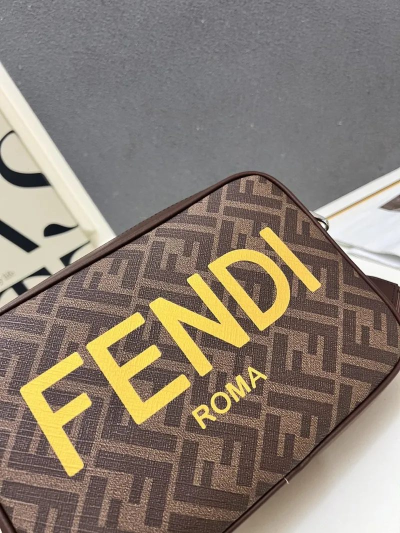 Fendi Brown Monogram Crossbody Bag TTM0286 - Image 8