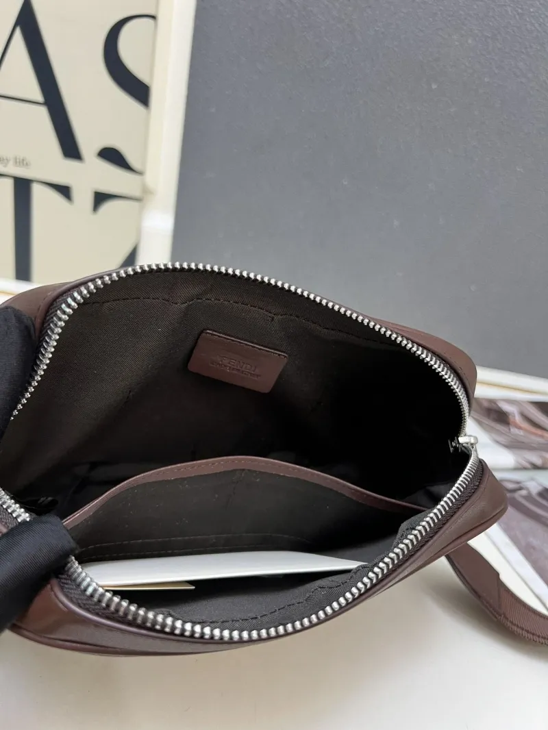 Fendi Brown Monogram Crossbody Bag TTM0286 - Image 10