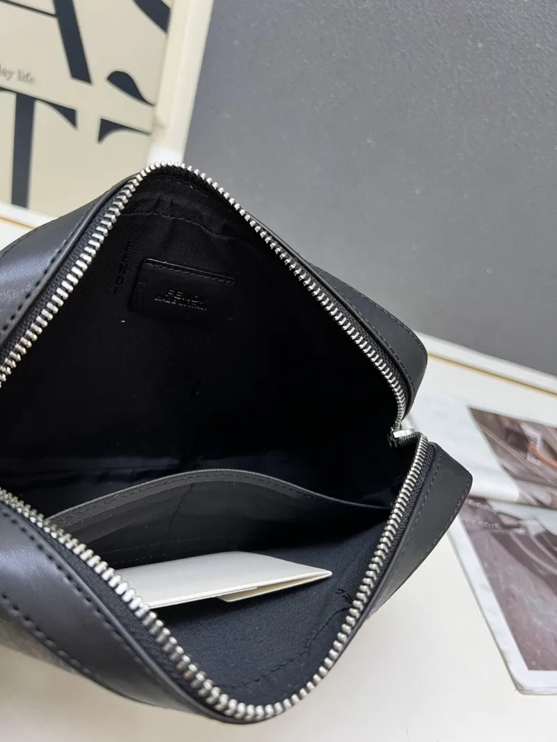 Fendi TTM0286 Brown Black Crossbody Satchel Bag - Image 8