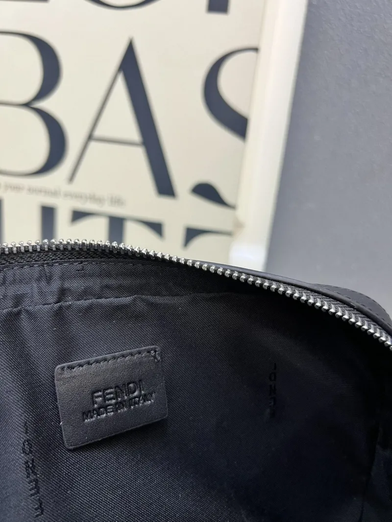 Alternative view of Fendi TTM0286 Black Yellow Crossbody Bag