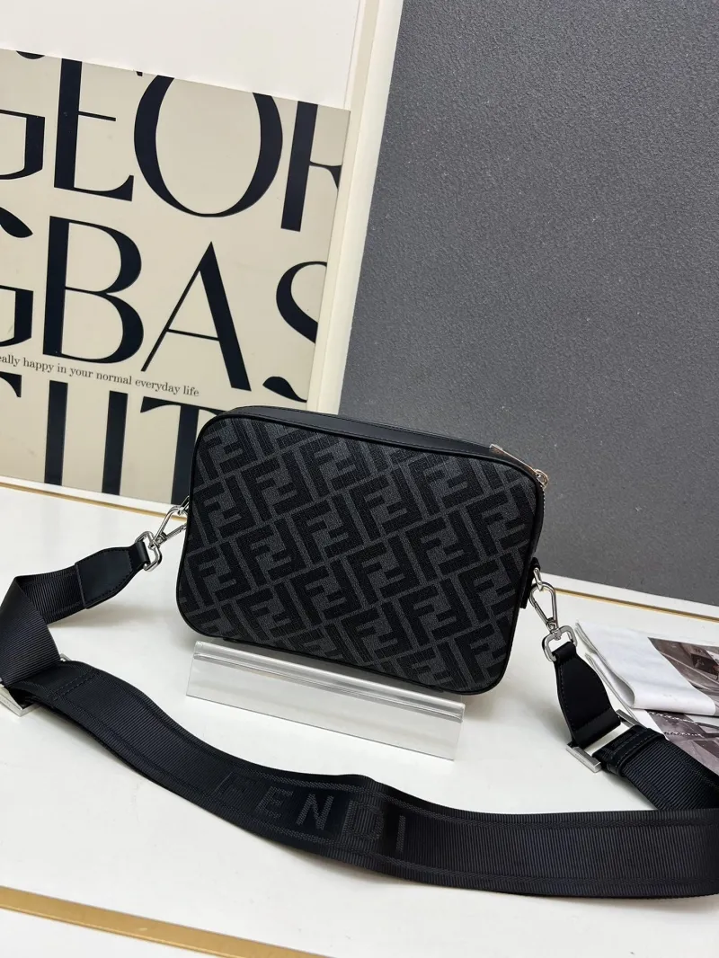 Fendi TTM0286 Black Yellow Crossbody Bag - Image 5