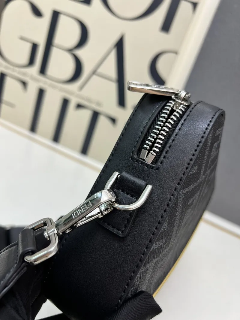 Fendi TTM0286 Black Yellow Crossbody Bag - Image 7