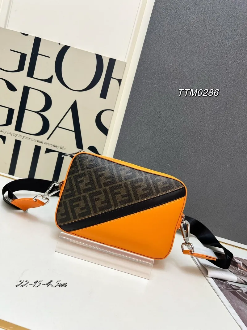Alternative view of Fendi Orange Brown Crossbody Bag TTM0286