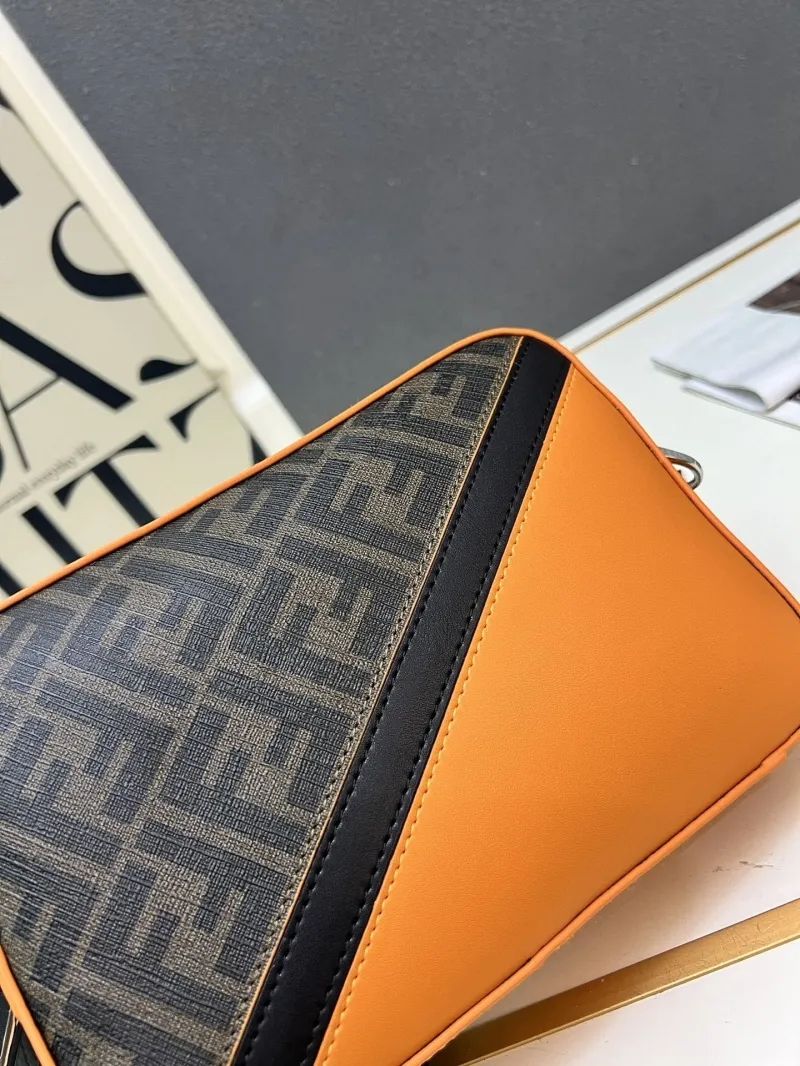 Fendi Orange Brown Crossbody Bag TTM0286 - Image 4