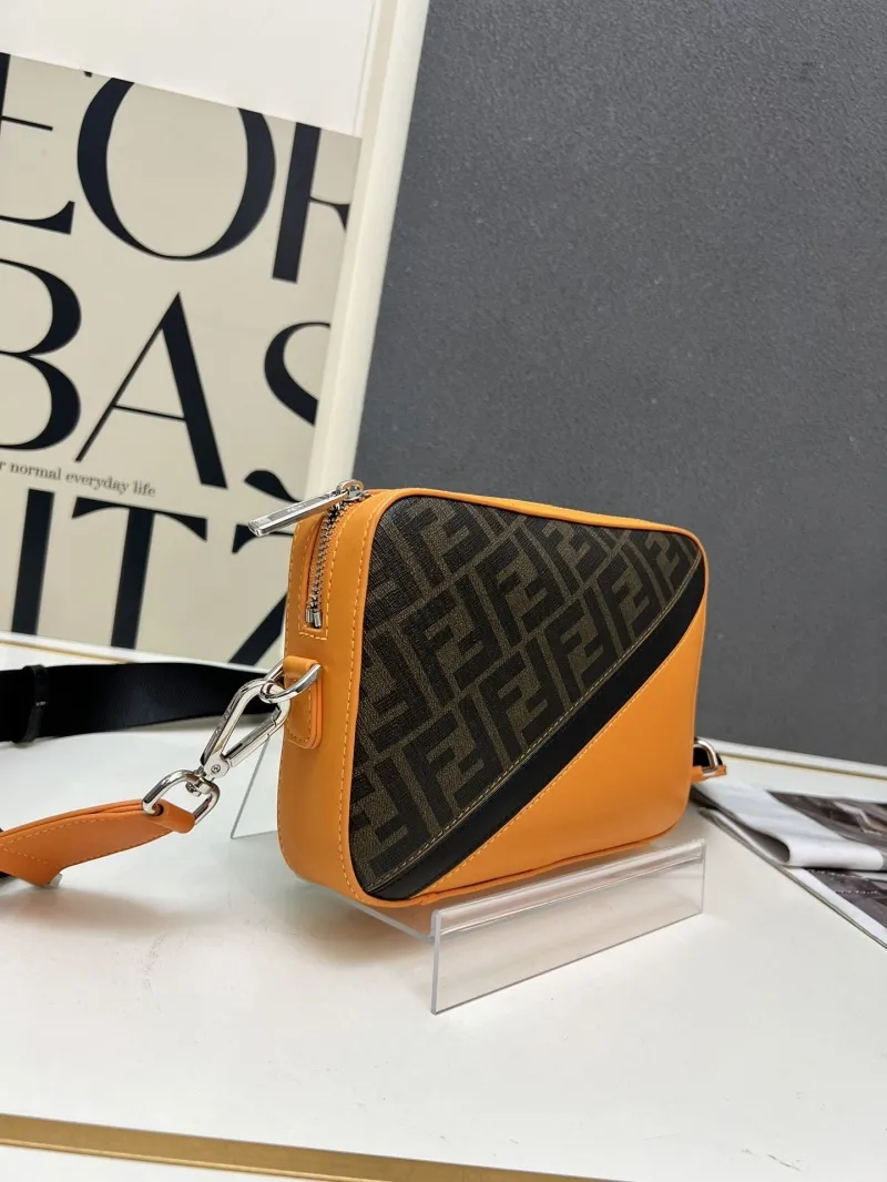 Fendi Orange Brown Crossbody Bag TTM0286 - Image 5
