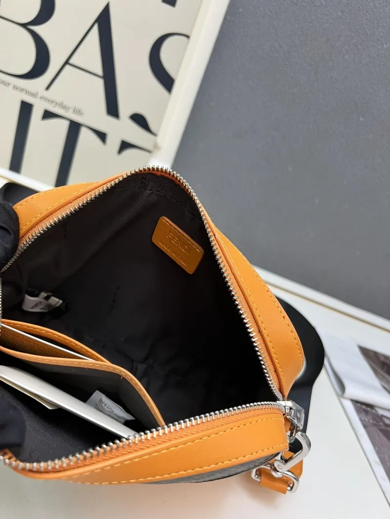 Fendi Orange Brown Crossbody Bag TTM0286 - Image 8