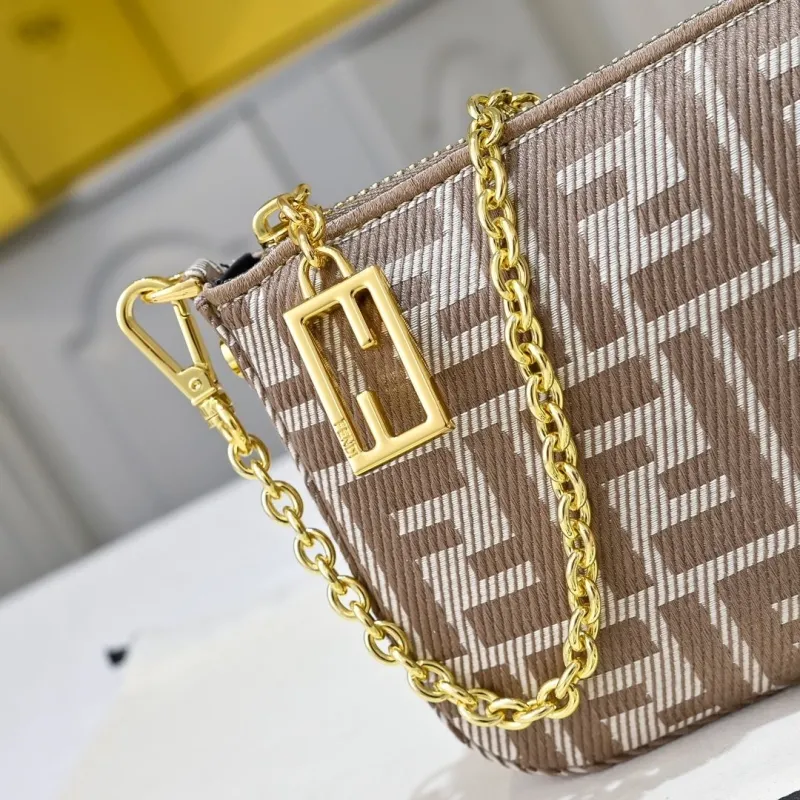 Alternative view of Fendi FF Monogram Brown Satchel Bag