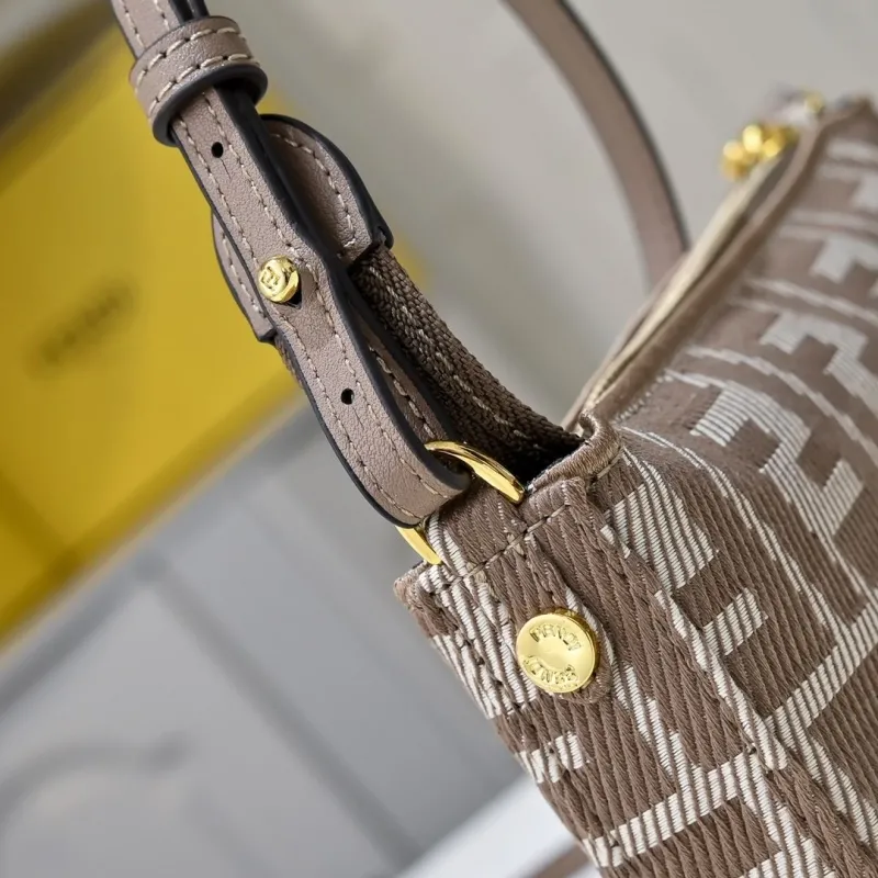 Fendi FF Monogram Brown Satchel Bag - Image 3