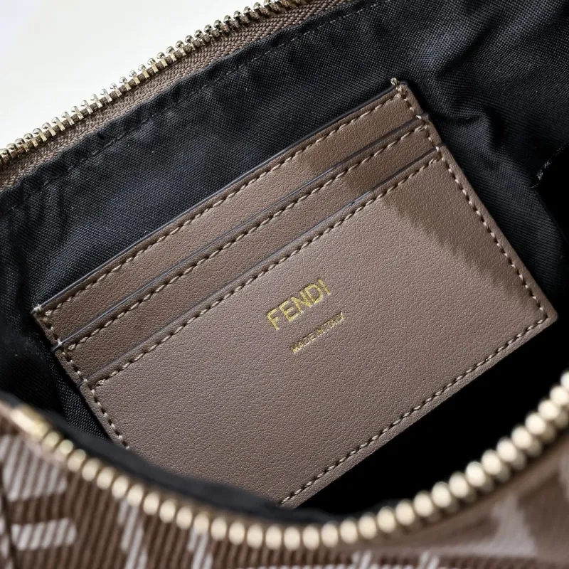 Fendi FF Monogram Brown Satchel Bag - Image 7
