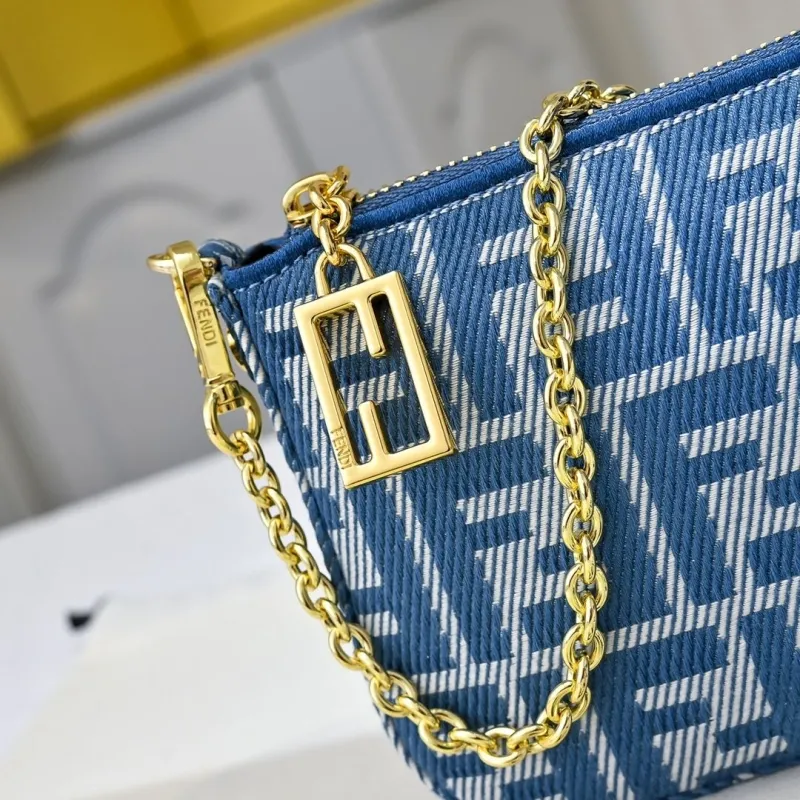 Alternative view of Fendi Blue FF Monogram Crossbody Bag