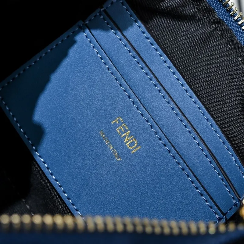 Fendi Blue FF Monogram Crossbody Bag - Image 6
