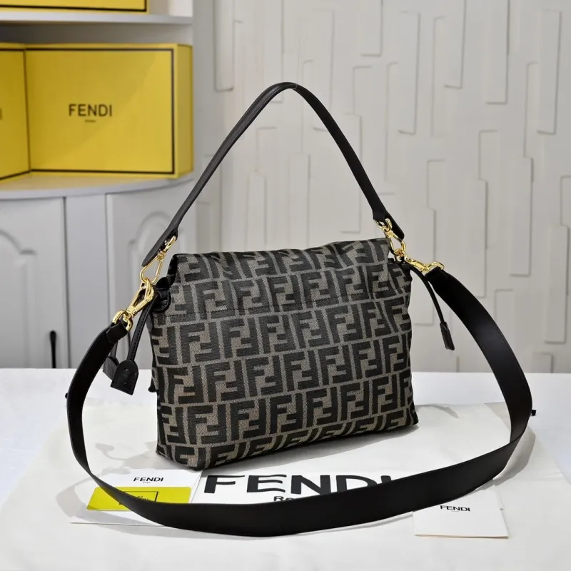Alternative view of Fendi FF Monogram Satchel Bag 41