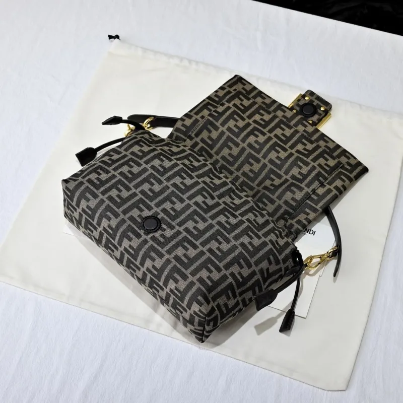 Fendi FF Monogram Satchel Bag 41 - Image 5