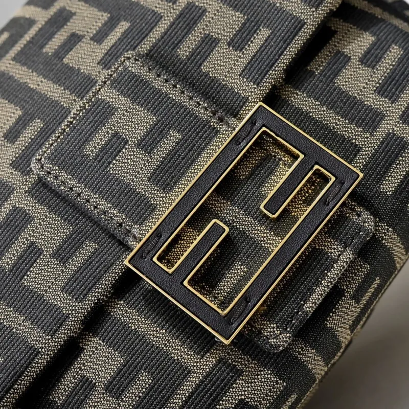 Fendi FF Monogram Satchel Crossbody Bag - Image 3