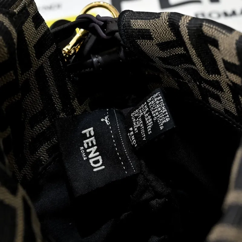 Fendi FF Monogram Satchel Crossbody Bag - Image 6