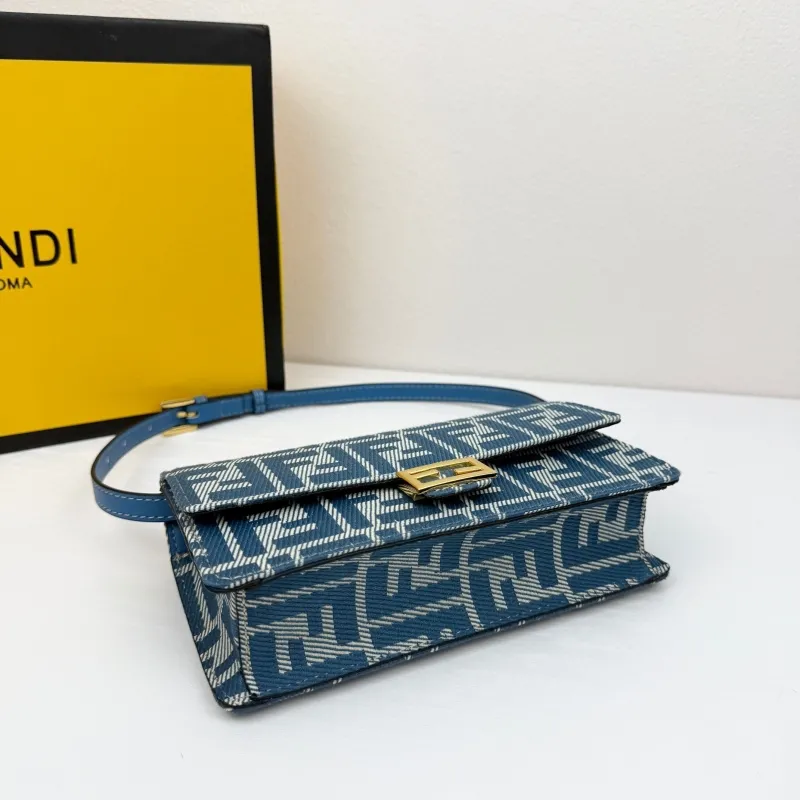 Fendi Blue FF Pattern Crossbody Bag 8856 - Image 4