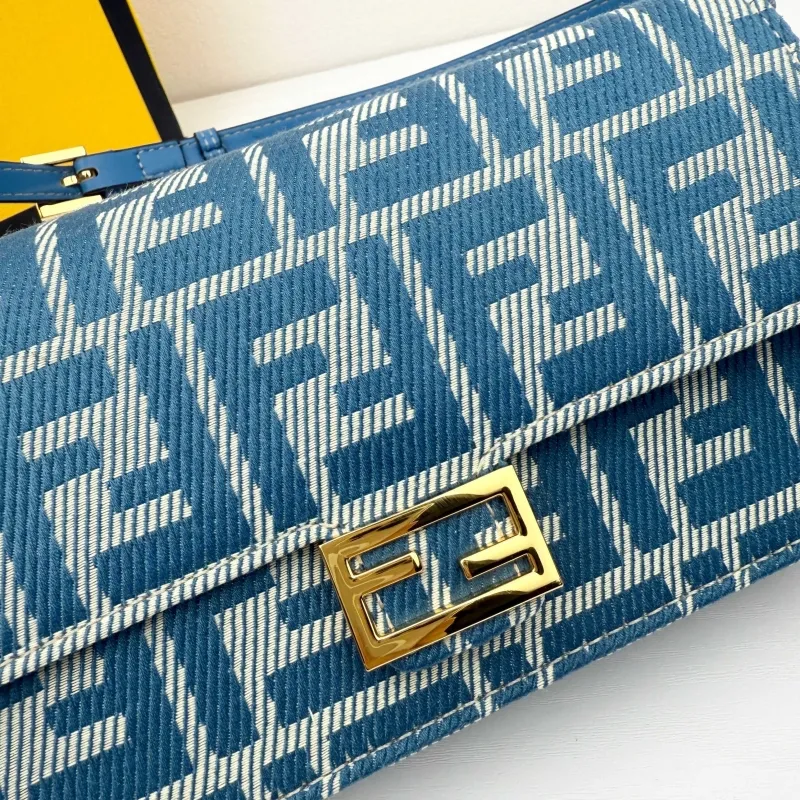 Fendi Blue FF Pattern Crossbody Bag 8856 - Image 6