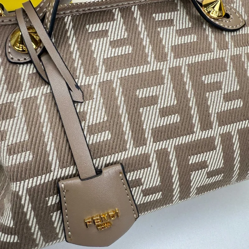 Fendi 8861 Brown FF Pattern Satchel Crossbody Bag - Image 6