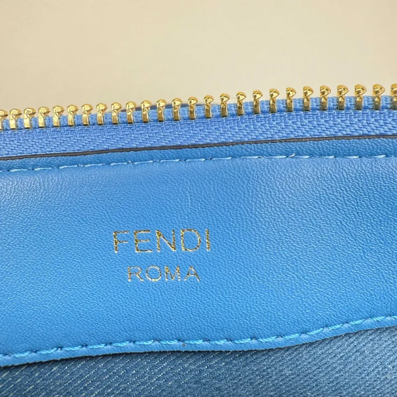 Fendi Blue FF Monogram Satchel Crossbody Bag 8861 - Image 8