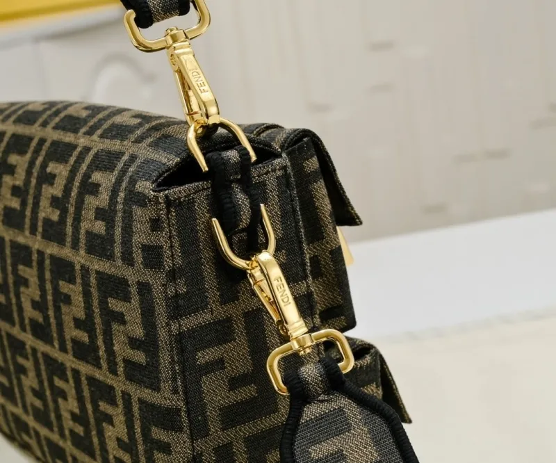 Fendi Zucca Monogram Satchel Crossbody Bag - Image 3