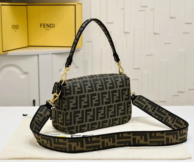 Fendi Zucca Monogram Satchel Crossbody Bag - Image 4