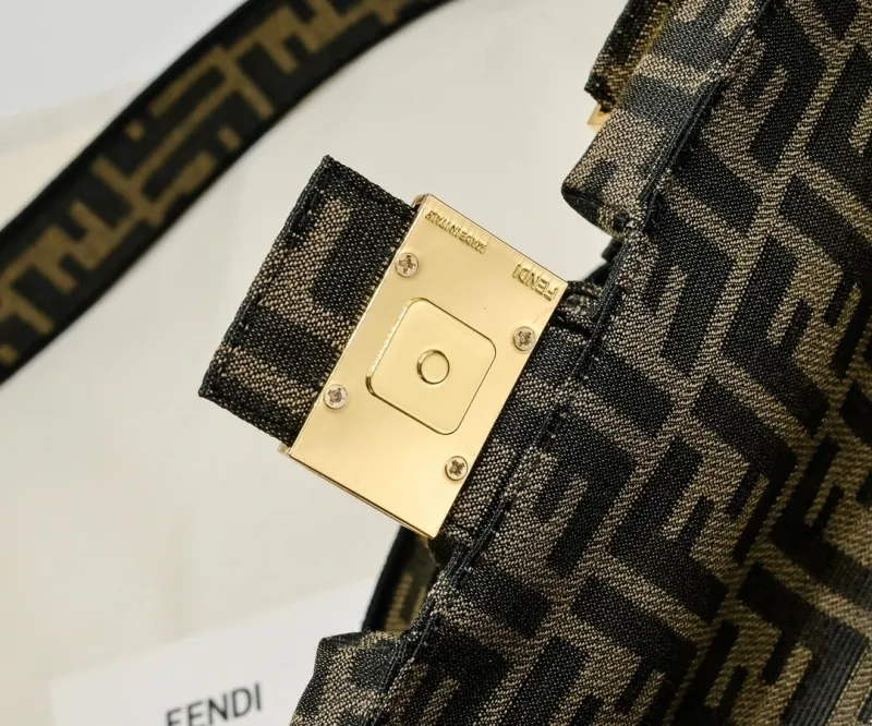 Fendi Zucca Monogram Satchel Crossbody Bag - Image 6