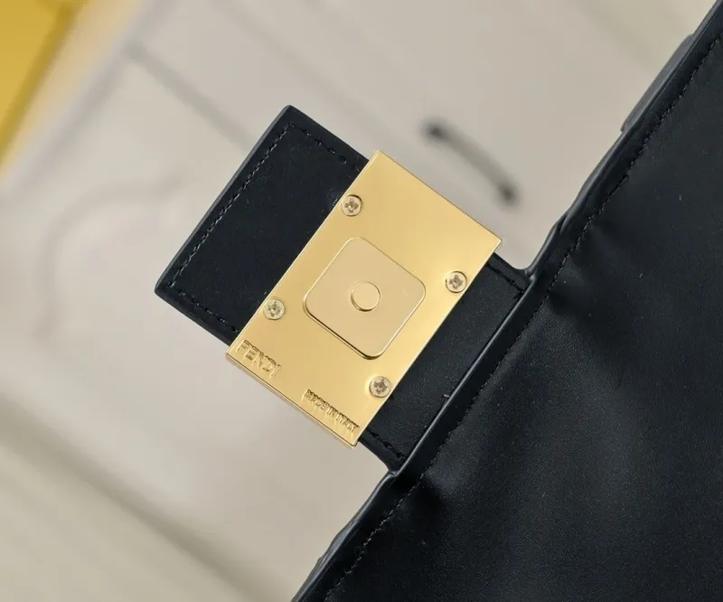 Fendi Black Leather Satchel Shoulder Bag - Image 6
